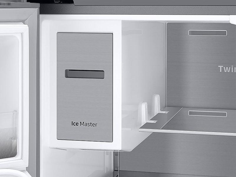 23 cu. ft. Counter Depth 4-Door French Door Refrigerator with Polygon Handles in Stainless Steel