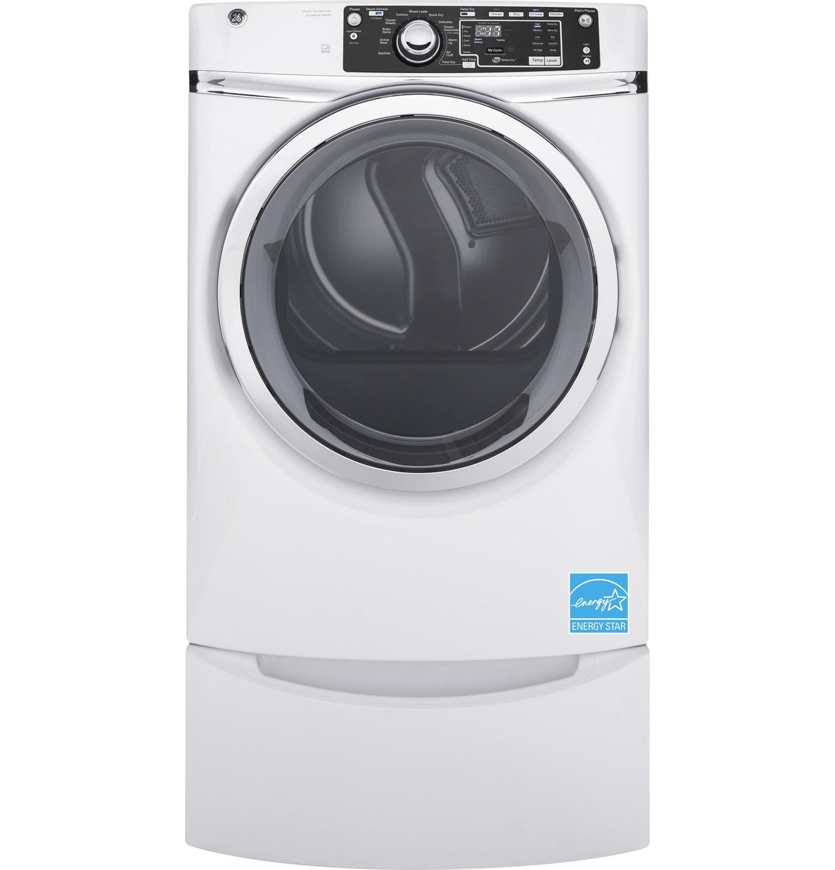 GE® 8.3 cu. ft. Capacity Front Load Gas ENERGY STAR® Dryer with Steam