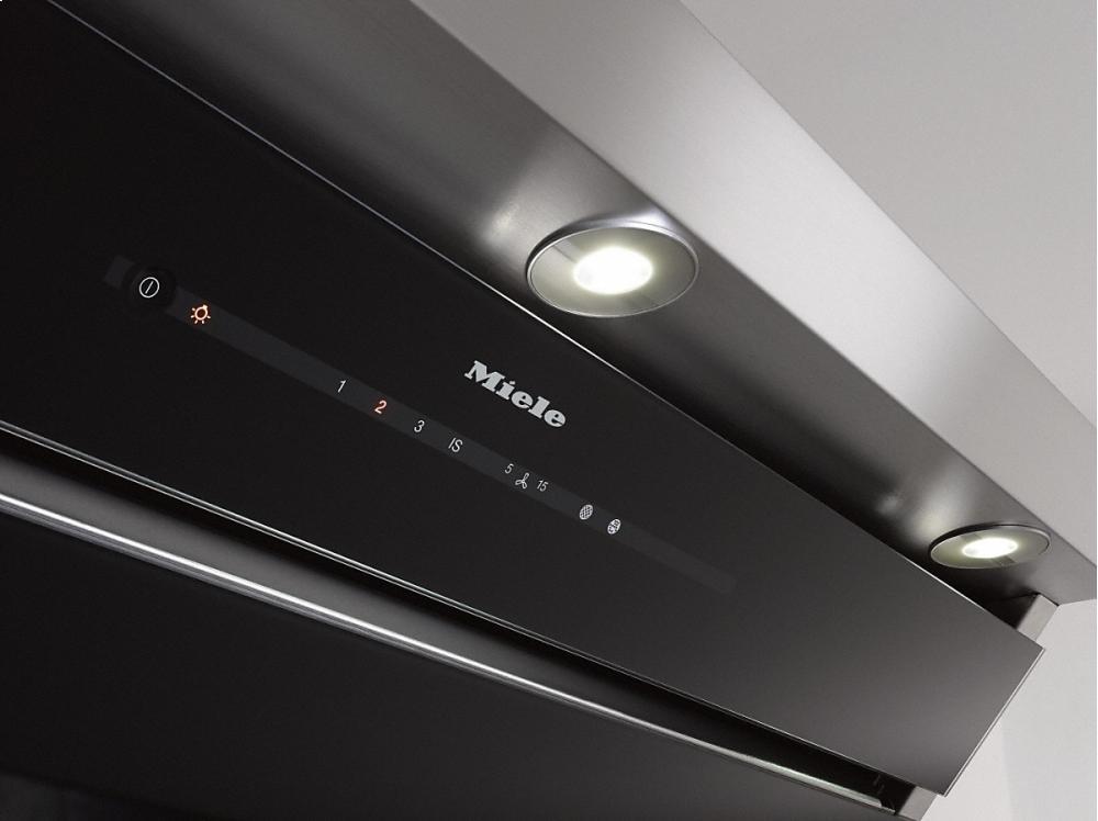 DA 6796 W Shape Wall ventilation hood with energy-efficient LED lighting and touch controls for simple operation.