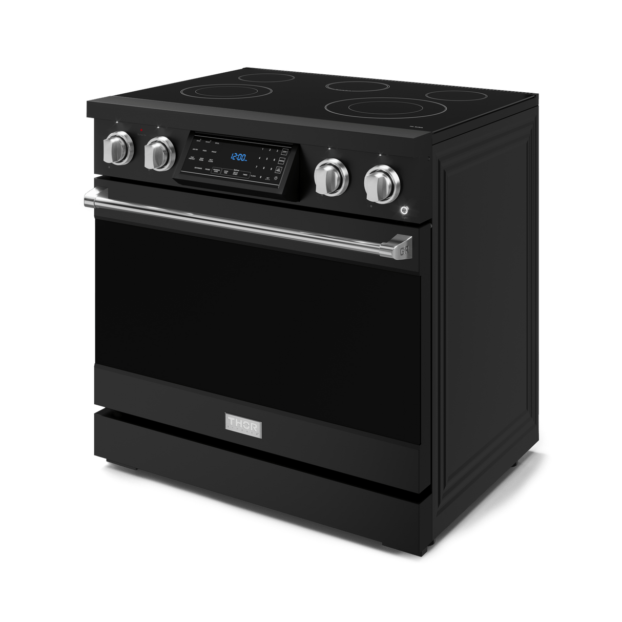 36 Inch Professional Electric Range With Tilt Panel Touch Control In Black/stainless Steel Gordon Ramsay Series
