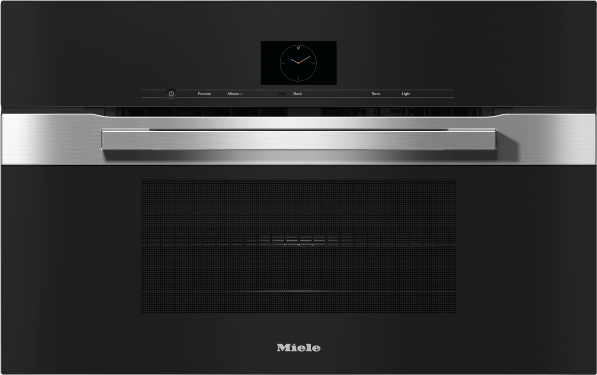 H 7670 BM Clean Touch Steel - 30" compact speed oven in a perfectly combinable design with automatic programs and roast probe.