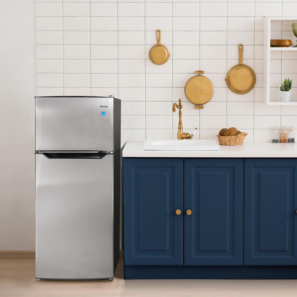 Danby 4.5 cu. ft. 2 Door Compact Fridge in Stainless Steel Look