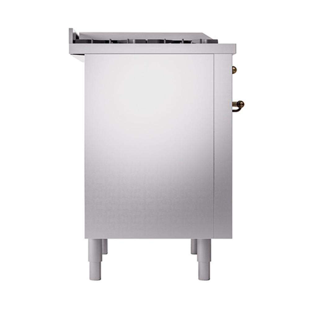 ILVE UN36FQNMPSSBLP Nostalgie II Noblesse 36 inch Dual Fuel Range (Liquid Propane, Solid Door, Stainless Steel, Burnished)