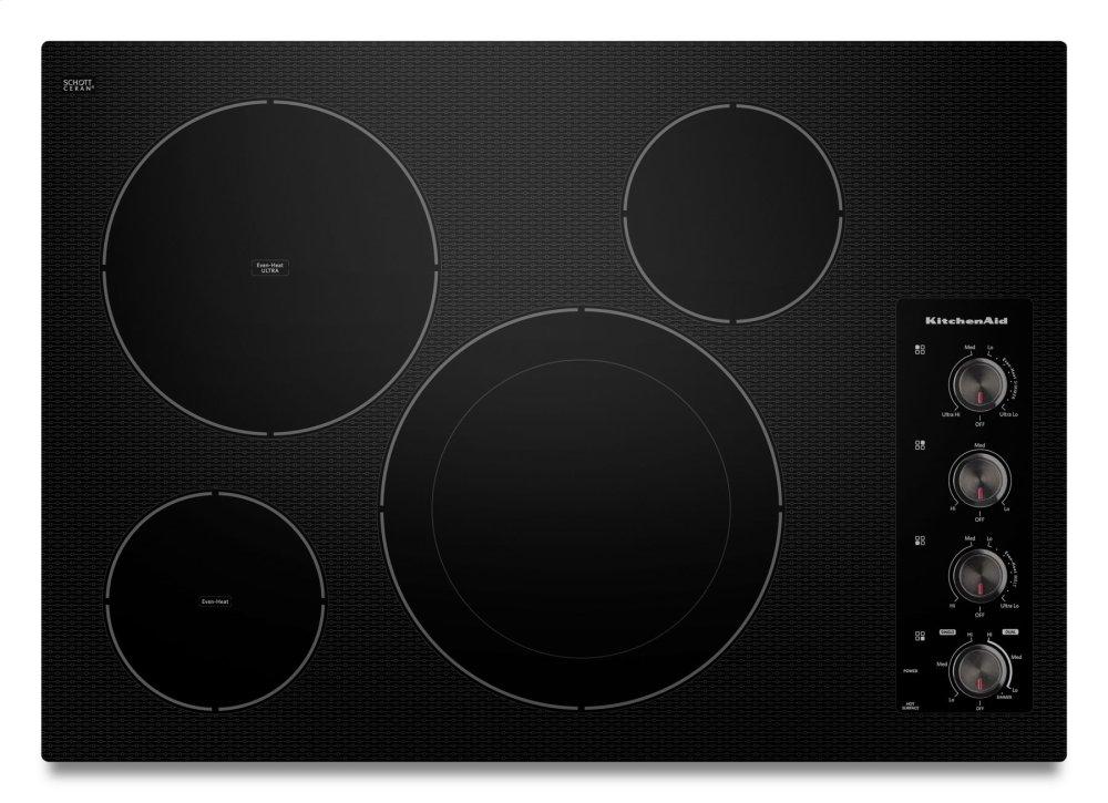 30" Electric Cooktop with 4 Radiant Elements - Black