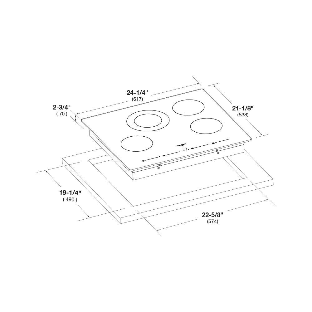 24" VETROCERAMIC COOKTOP