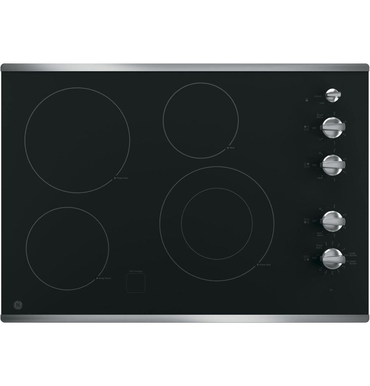 GE® 30" Built-In Knob Control Electric Cooktop