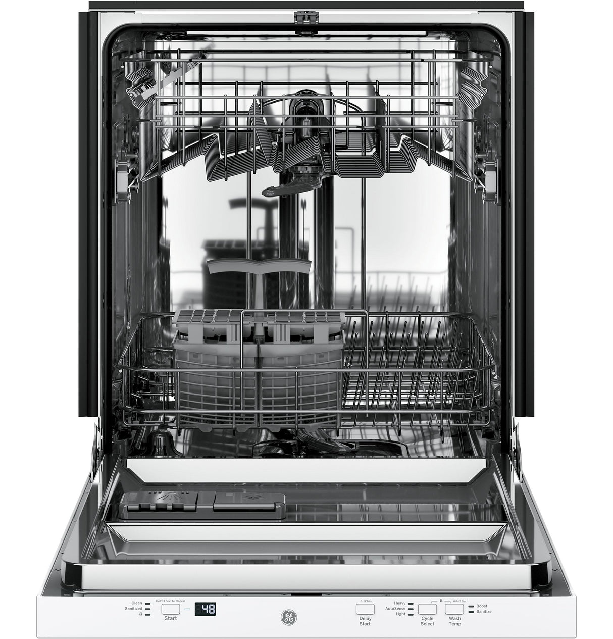GE® ENERGY STAR® ADA Compliant Stainless Steel Interior Dishwasher with Sanitize Cycle