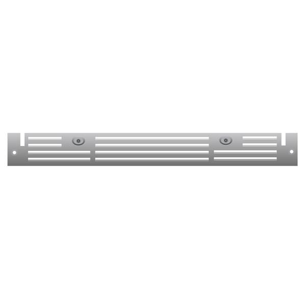 SS toe kick 24" Double Door (standard on XO Stainless Steel and black glass units)