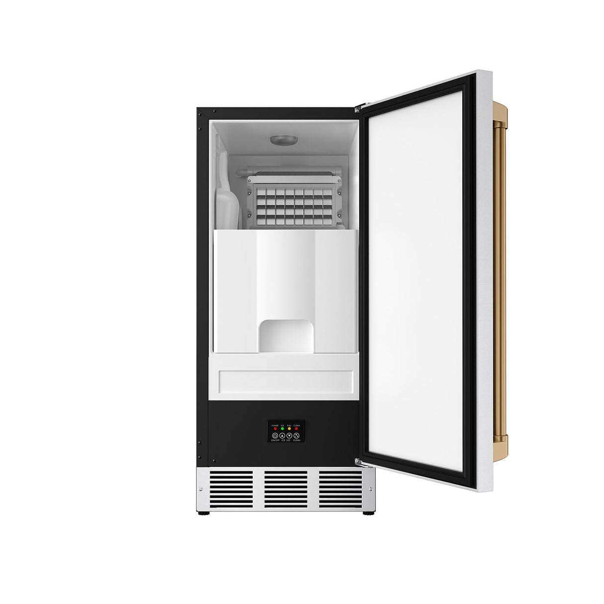 15 Inch Undercounter Built-in/freestanding Ice Maker In Stainless Steel/bronze Gordon Ramsay Series