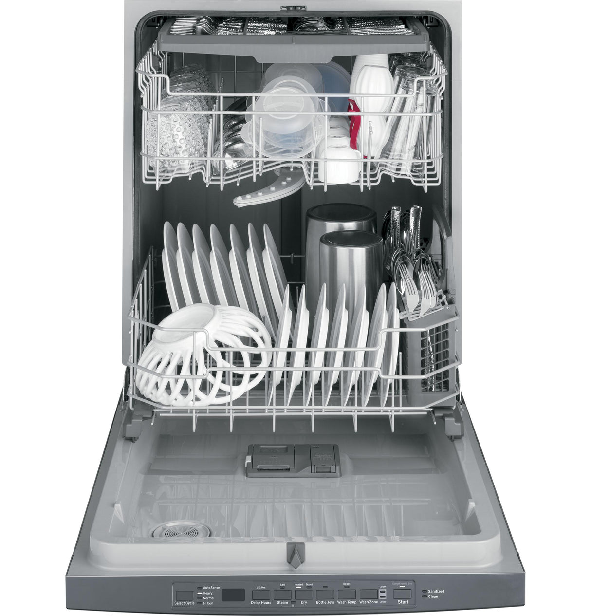 GE® ENERGY STAR® Top Control with Plastic Interior Dishwasher with Sanitize Cycle & Dry Boost