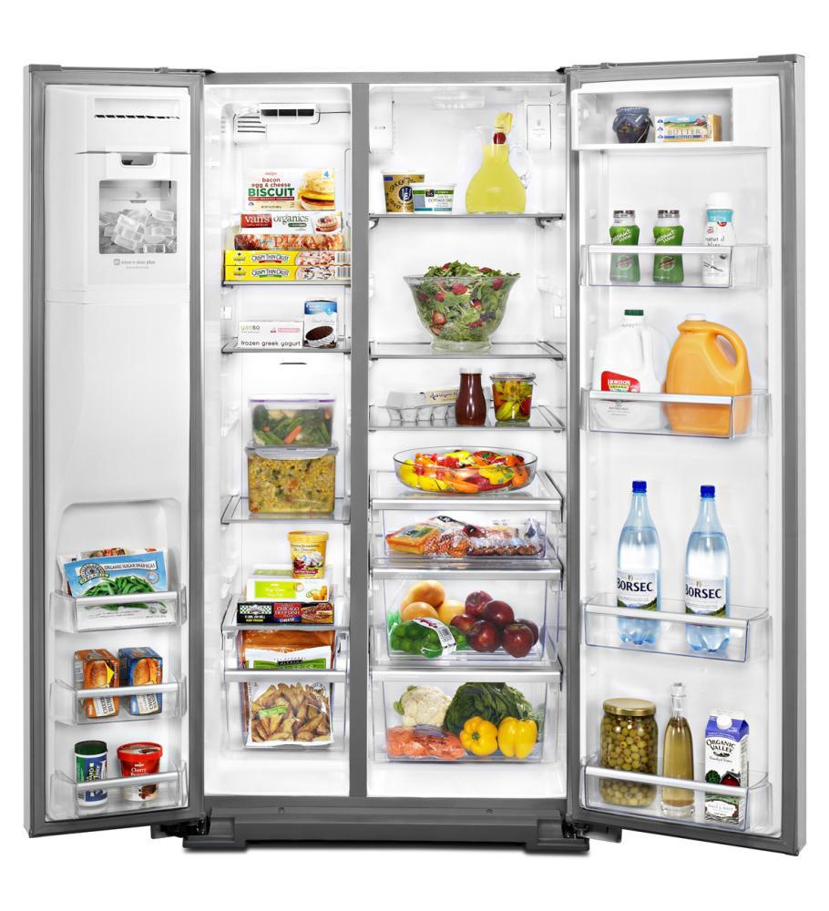 27 cu. ft. Side-by-Side Refrigerator with a 10-year limited parts compressor warranty