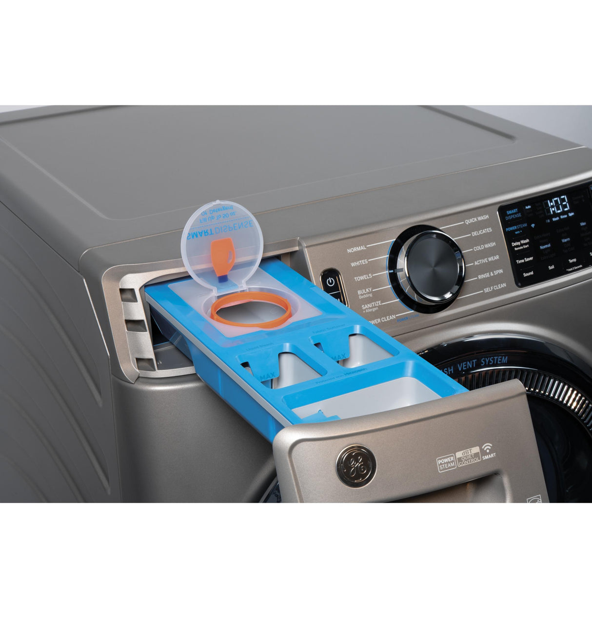 GE® ENERGY STAR® 4.8 cu. ft. Capacity Smart Front Load Steam Washer with SmartDispense™ UltraFresh Vent System with OdorBlock™ and Steam