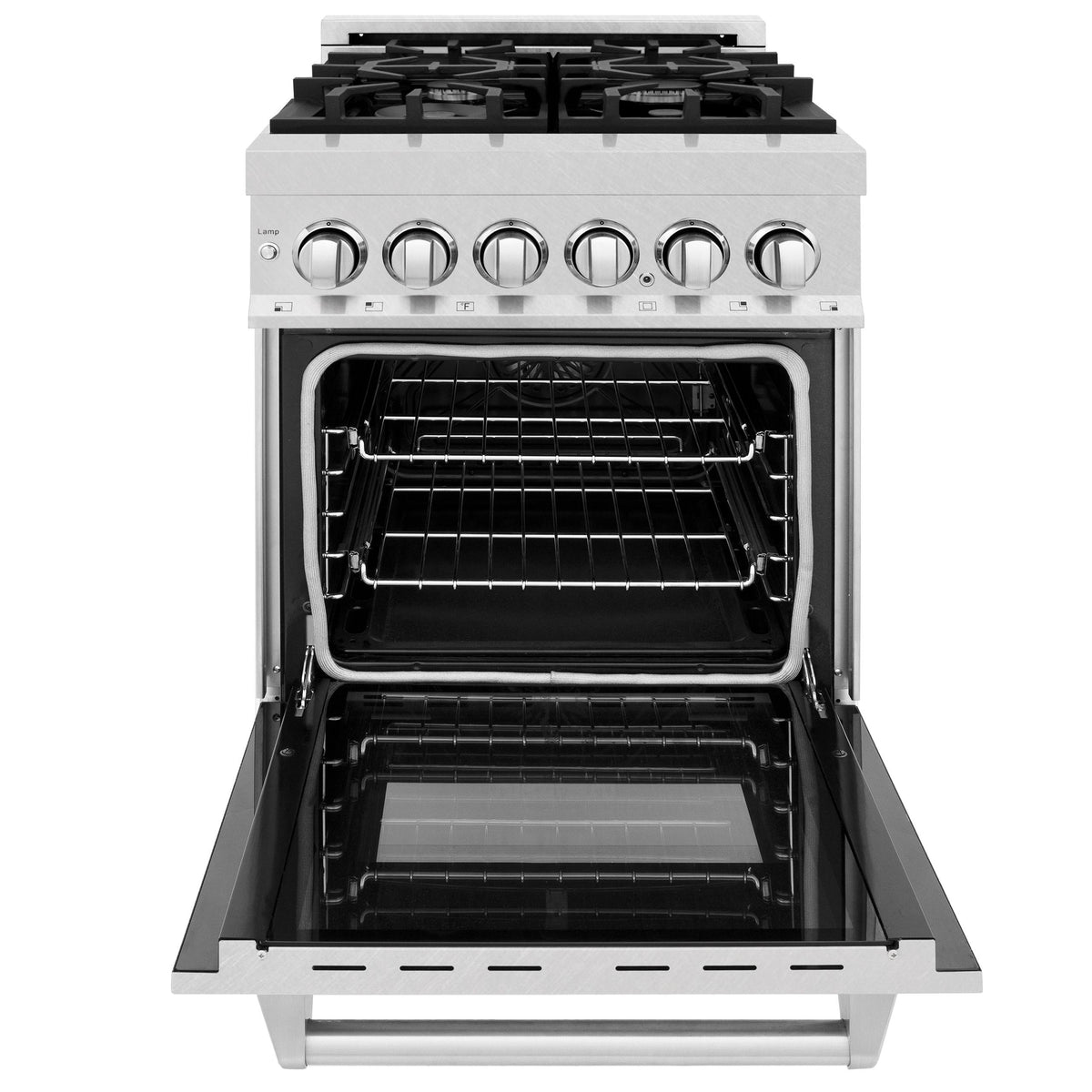 ZLINE 24 in. 2.8 cu. ft. Electric Oven and Gas Cooktop Dual Fuel Range with Griddle in Fingerprint Resistant Stainless (RAS-SN-GR-24)