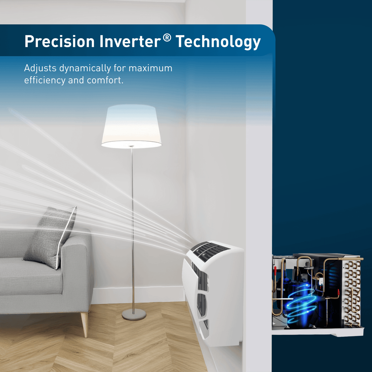 Friedrich WallMaster Inverter 12,000 BTU 115V Smart Through-the-Wall Air Conditioner - Cool Only