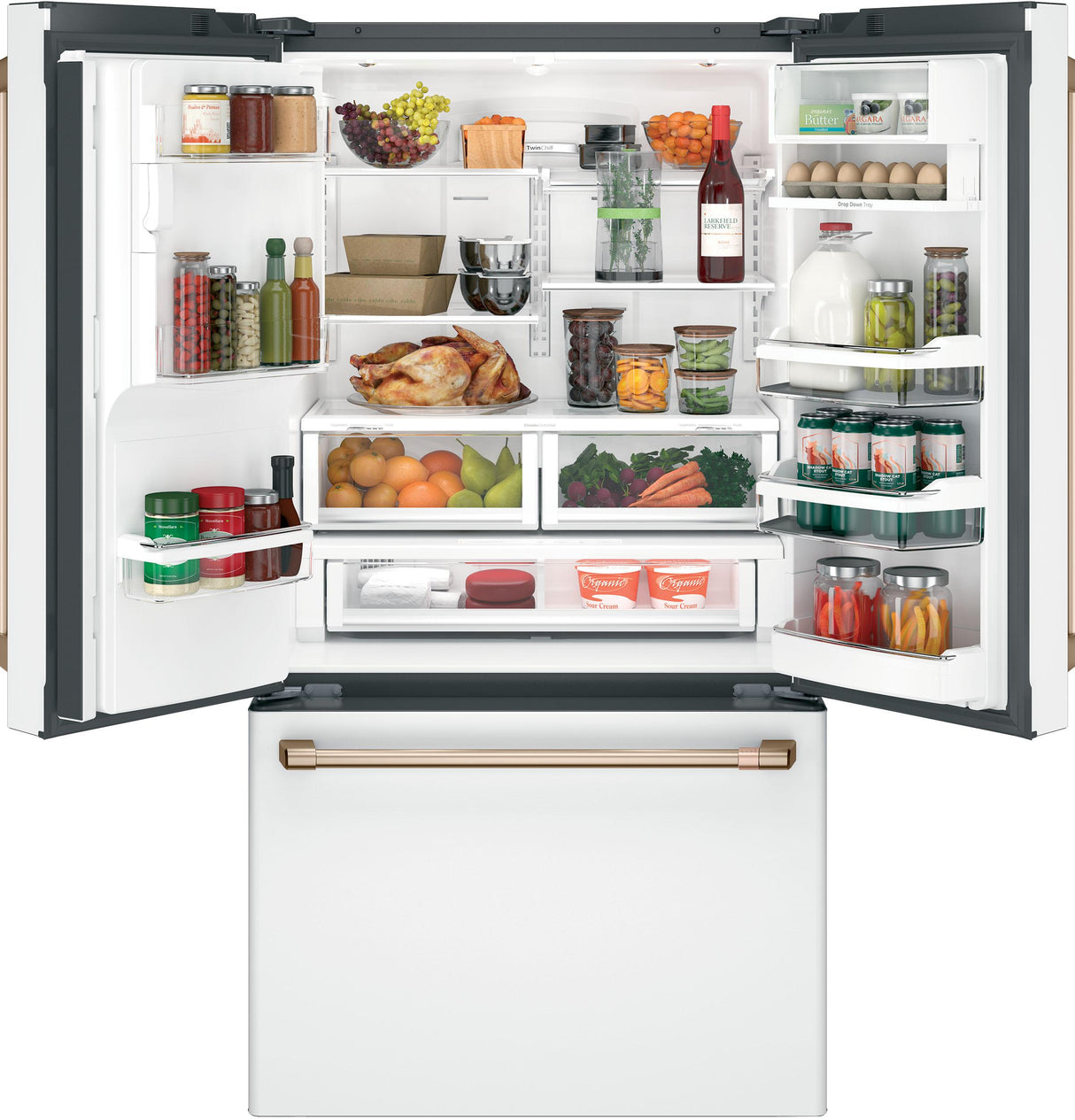 Café™ ENERGY STAR® 22.1 Cu. Ft. Smart Counter-Depth French-Door Refrigerator with Hot Water Dispenser