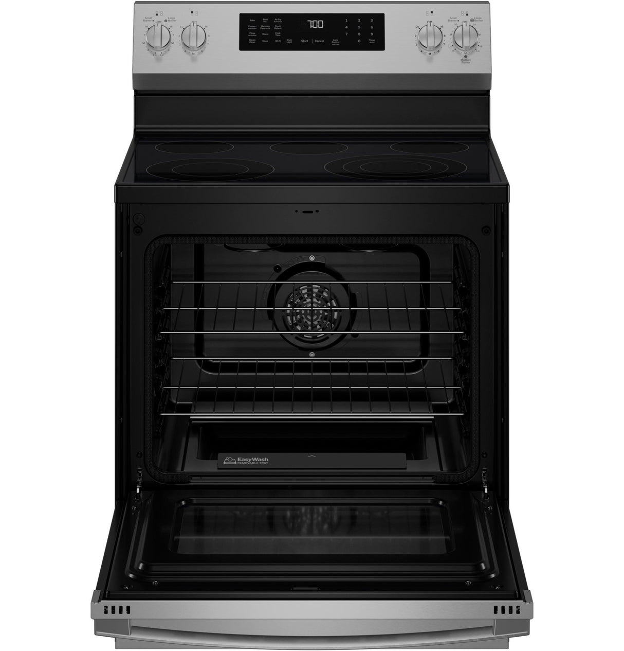 GE Profile™ ENERGY STAR® 30" Smart Free-Standing Electric Convection Range with No Preheat Air Fry and EasyWash™ Oven Tray