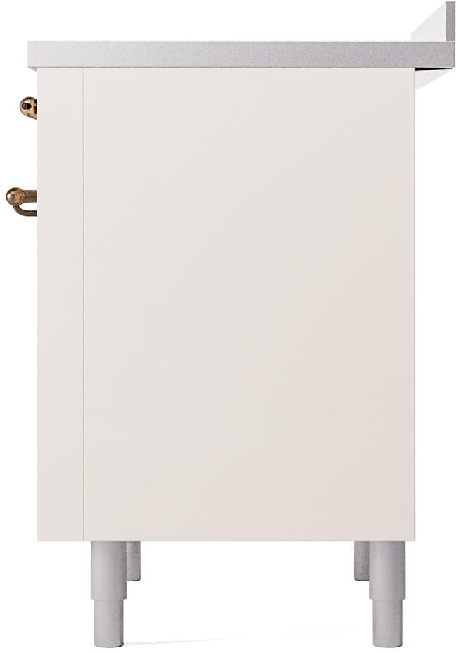 Nostalgie II 36 Inch Electric Freestanding Range in Antique White with Bronze Trim