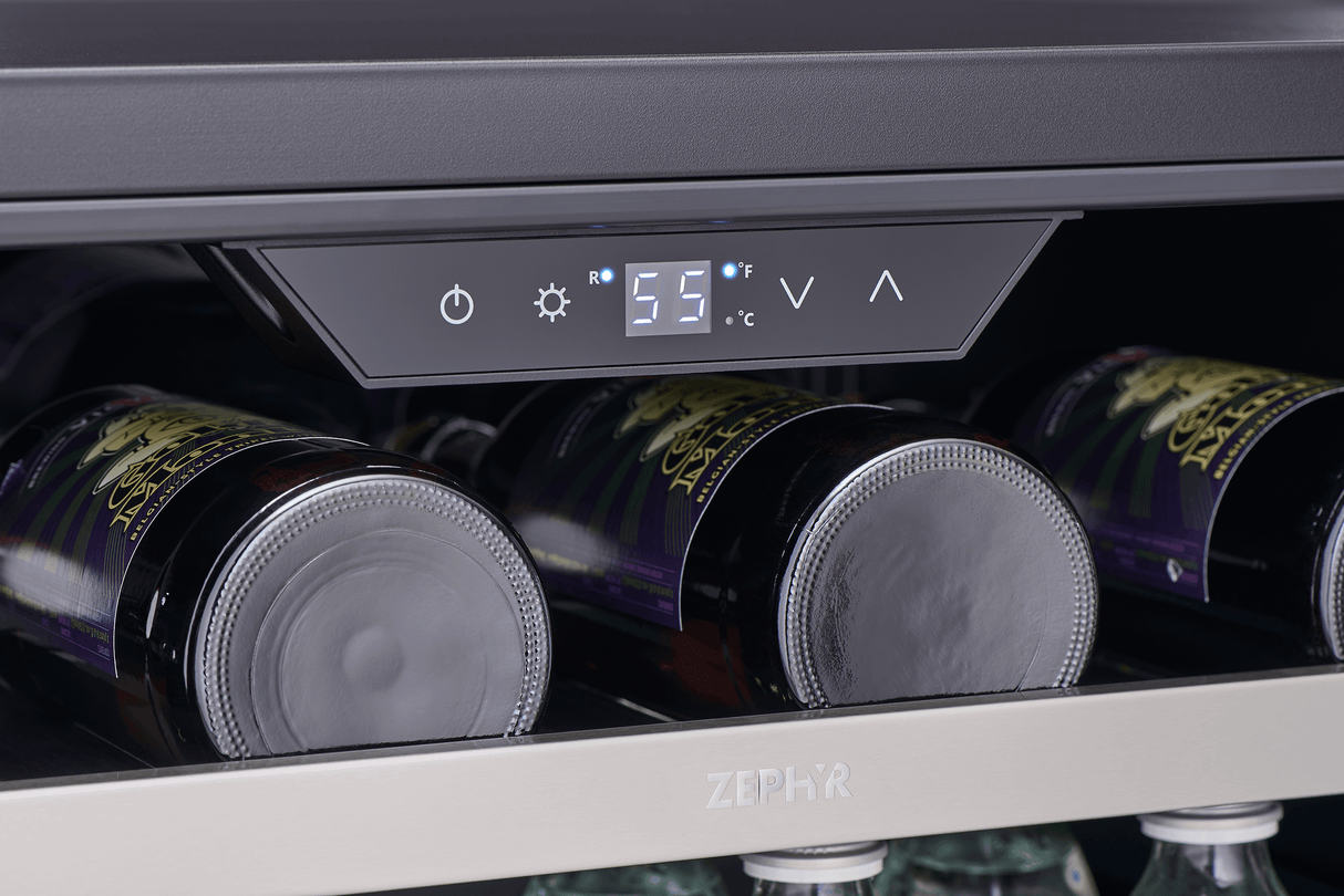 Presrv Wine Cooler, 24in FullSz, SS+Gls, Rvs Dr,1Z