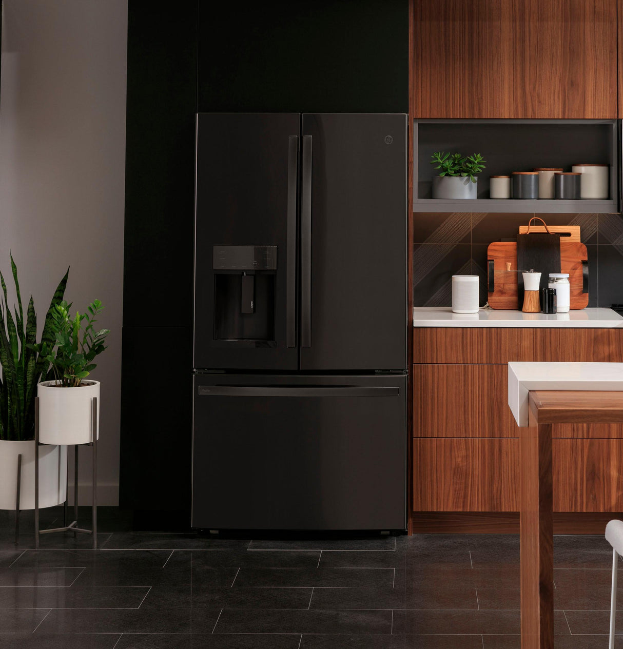 GE Profile™ Series 22.1 Cu. Ft. Counter-Depth French-Door Refrigerator with Door In Door and Hands-Free AutoFill