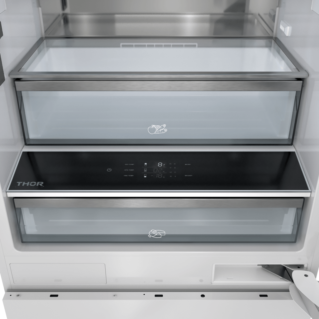 Thor Kitchen 30-inch Built-in Panel-ready Bottom Mount Refrigerator - Xrf3016bbp-ss