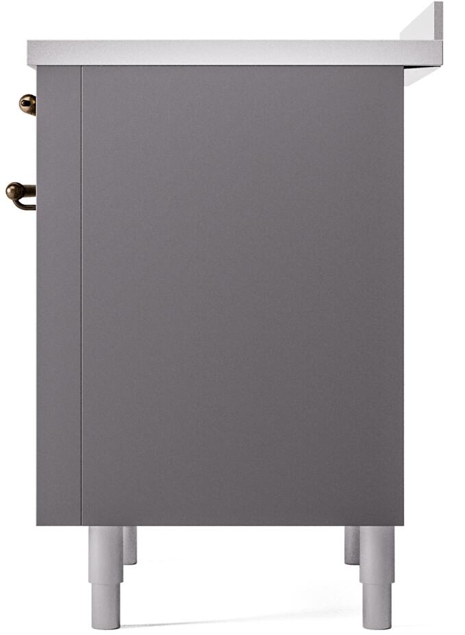 Nostalgie II 36 Inch Electric Freestanding Range in Matte Graphite with Bronze Trim