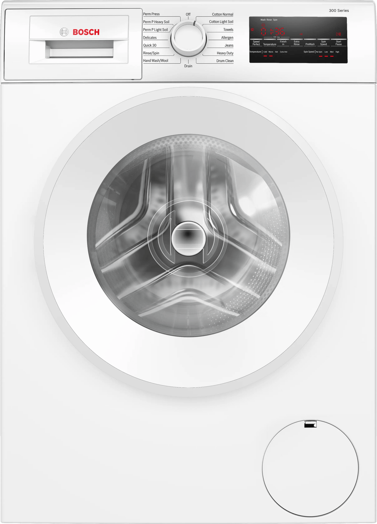 300 Series Compact Washer , White