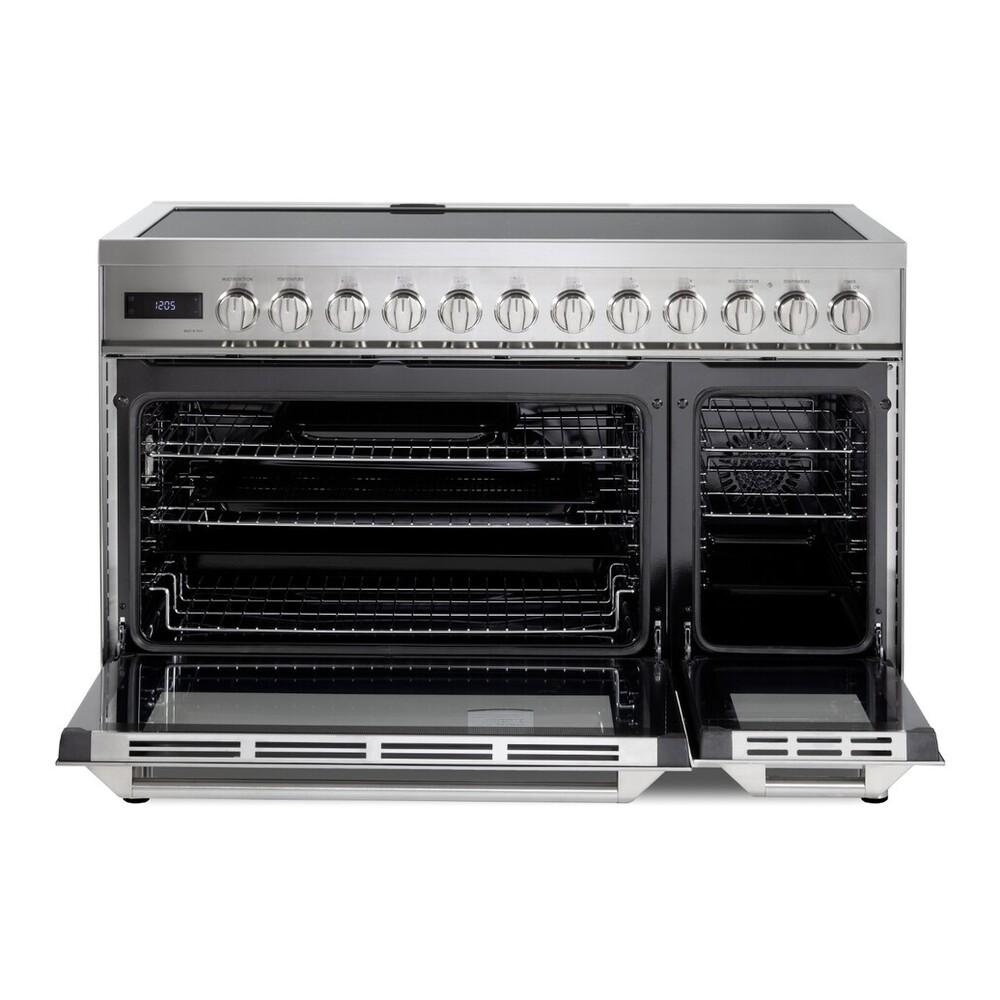 Verona Ultima 48" Induction Range with 7 Elements, Griddle and 6.5 cu. Ft. Oven Capacity in Stainless Steel