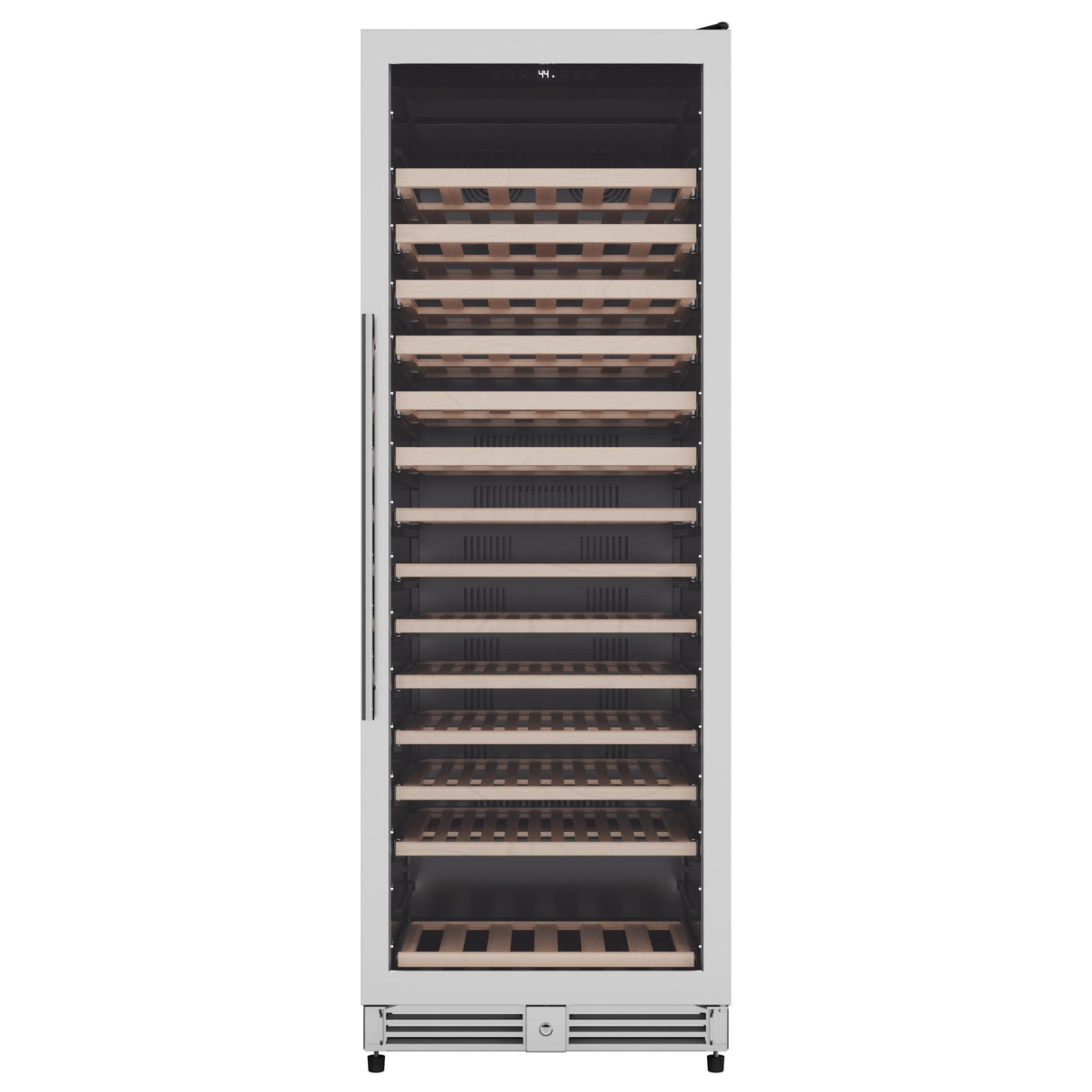 Avanti Refresh Wine Cooler, 149 Bottle Capacity, Stainless Steel Finish with Wood Shelves, Digital Touch Controls, Glass Door (WCF149SE3S)