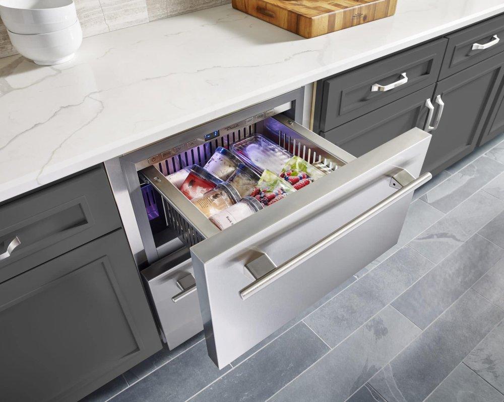 24 Inch Overlay Panel Door Undercounter Freezer Drawer