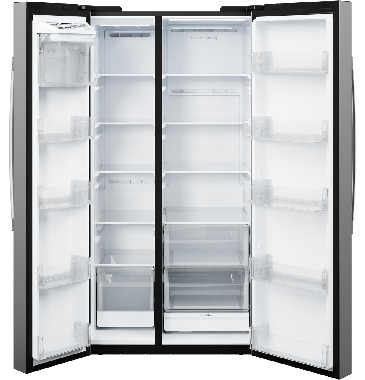 GE® 24.2 Cu. Ft. Counter-Depth Side-By-Side Refrigerator with Internal Dispenser and In-Door Icemaker