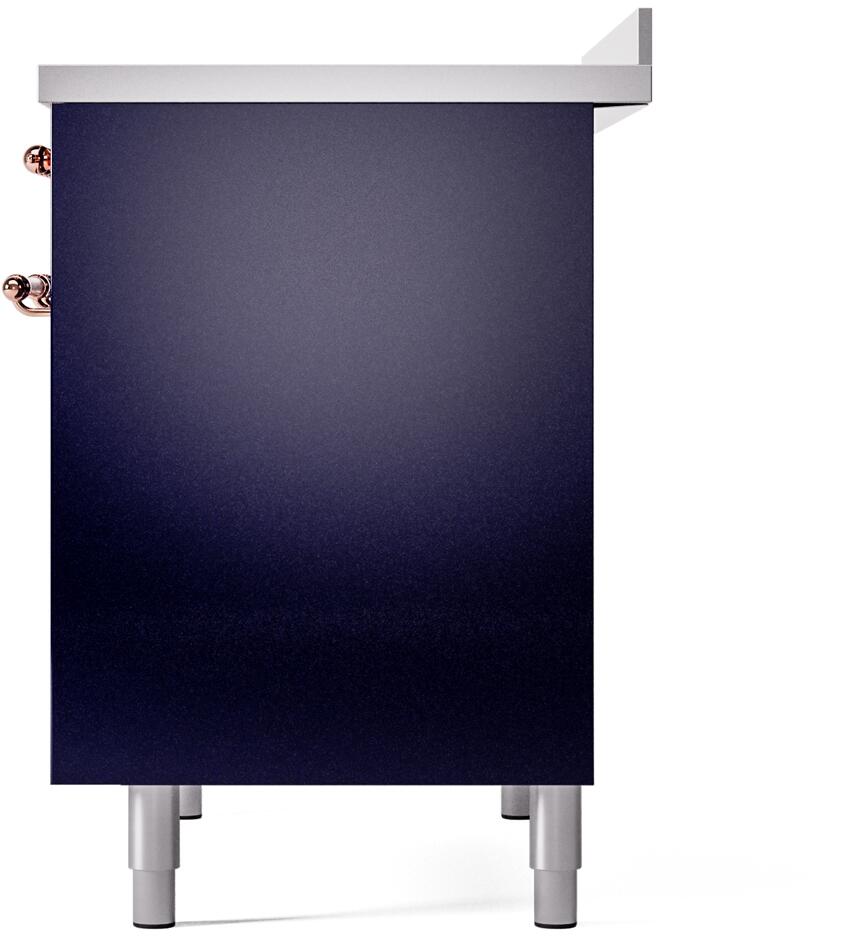 Nostalgie II 40 Inch Electric Freestanding Range in Blue with Copper Trim