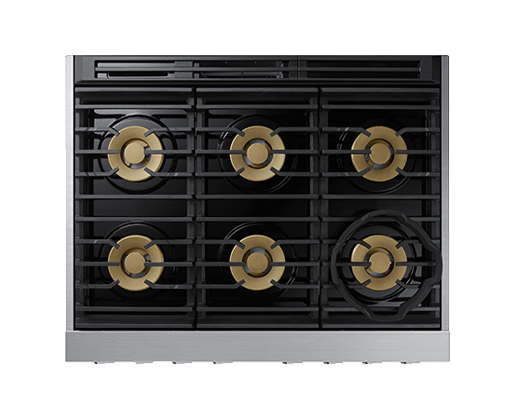 Transitional 36" Gas Range, Silver Stainless Steel, Natural Gas/Liquid Propane