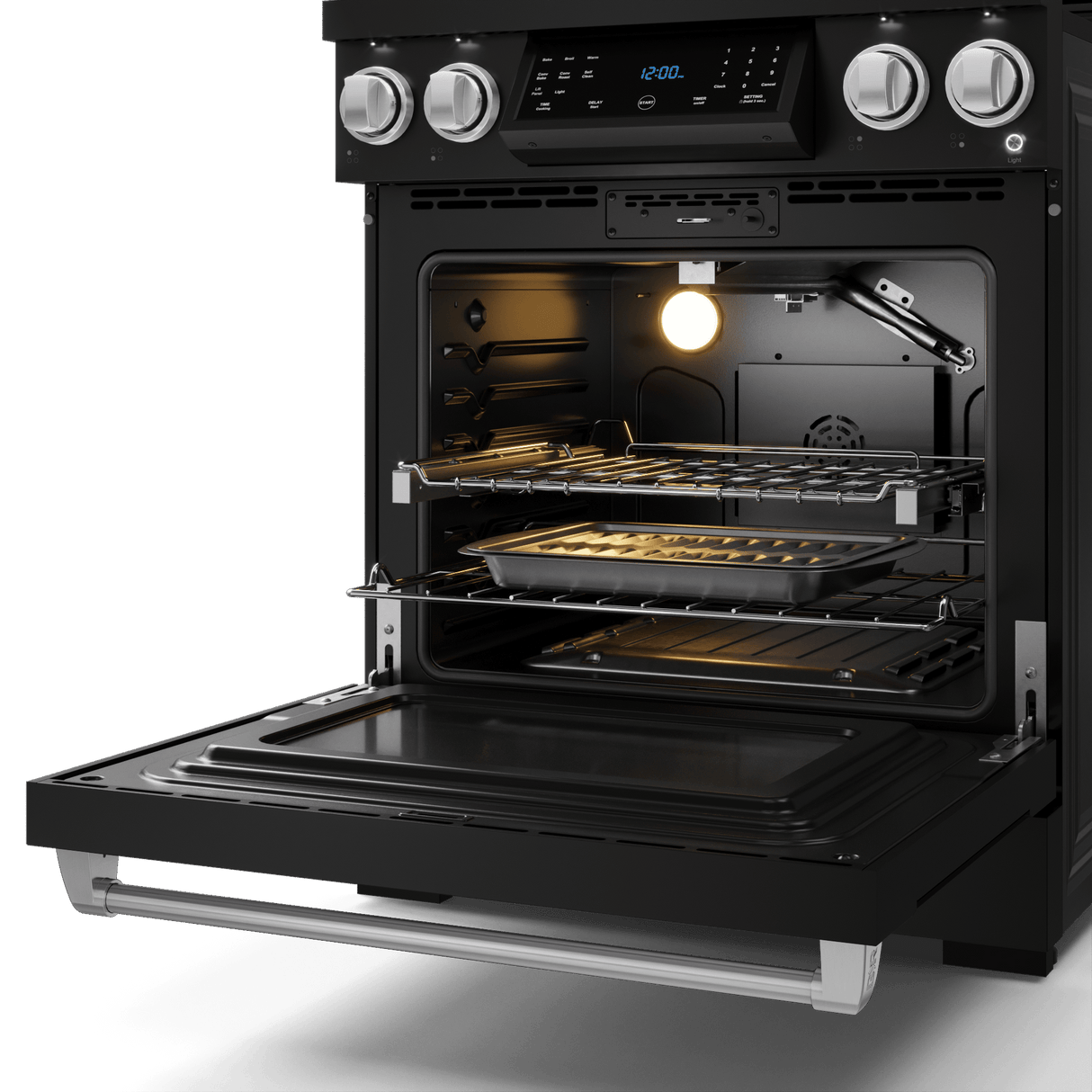 30 Inch Professional Lp Range With Tilt Panel Touch Control In Matte Black/stainless Steel Gordon Ramsay Series