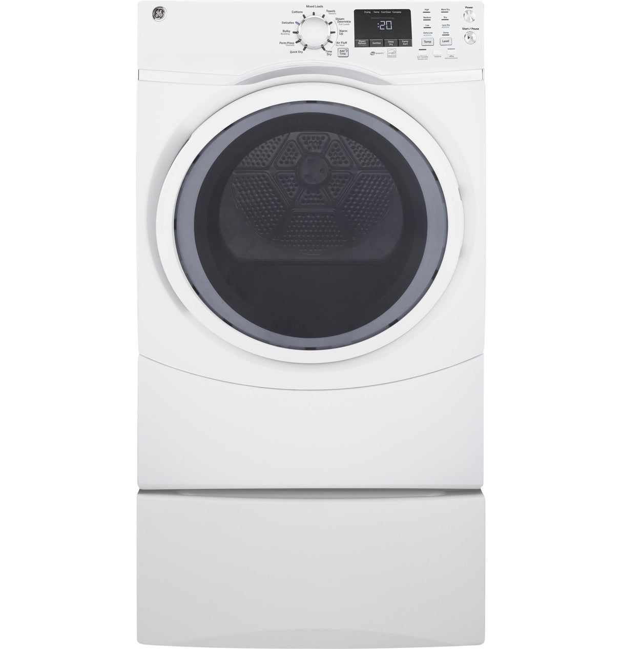 GE® 7.5 cu. ft. Capacity Front Load Electric Dryer with Steam