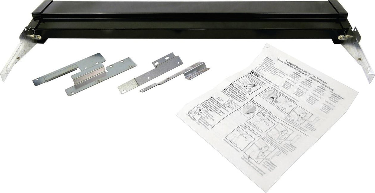 Black Slide-In Range Adjustable Metal Backguard