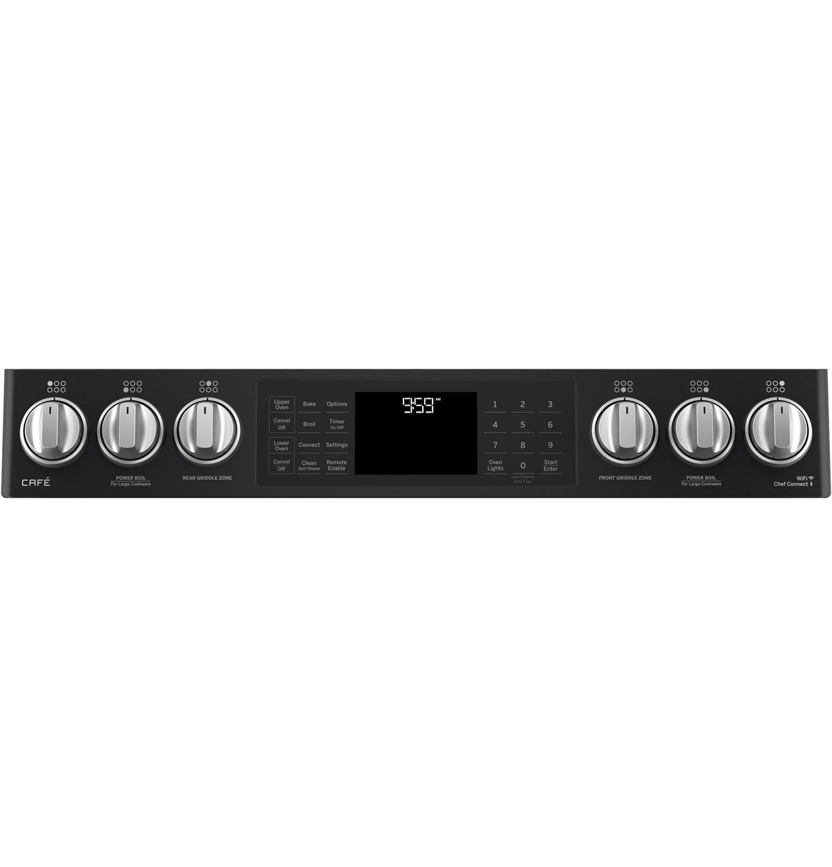GE Café Series 30" Slide-In Front Control Gas Double Oven with Convection Range