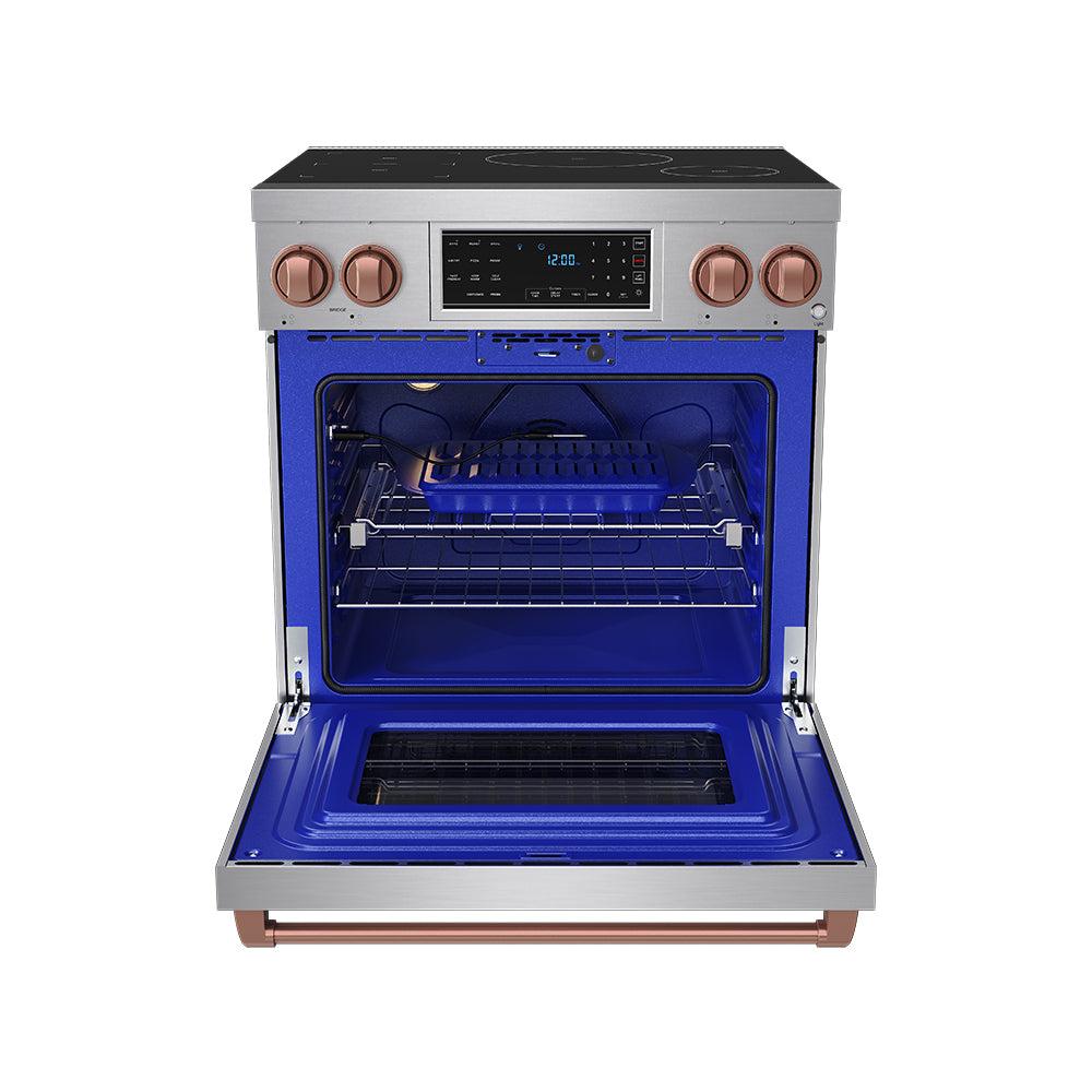 30 Inch Professional Induction Range With Tilt Panel Touch Control In Stainless Steel and Rose Gold Gordon Ramsay Series