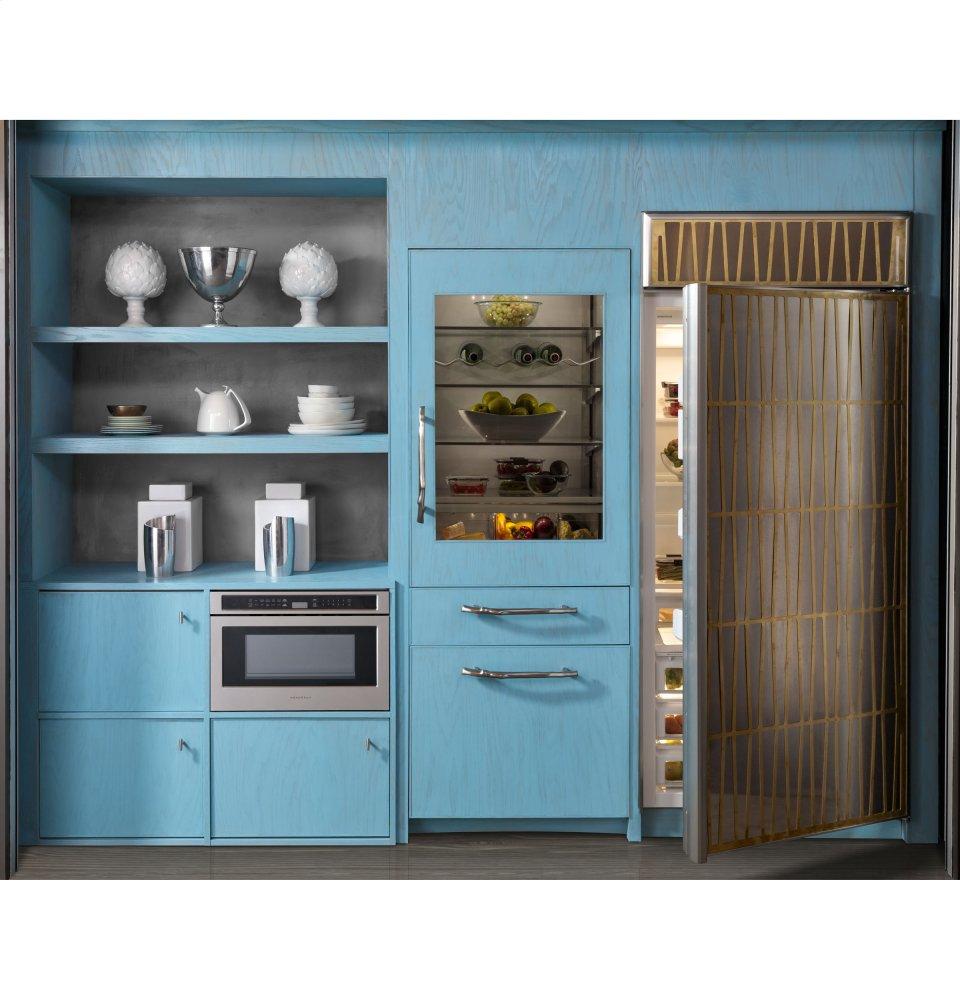 Monogram 30" Integrated Glass-Door Refrigerator for Single or Dual Installation