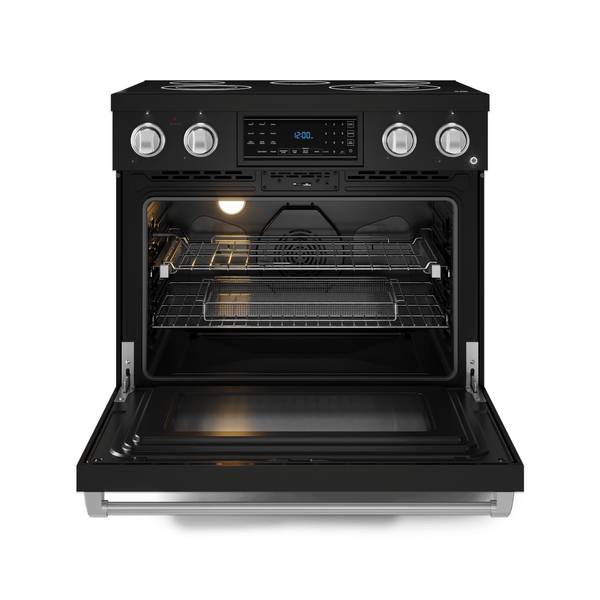 36 Inch Professional Electric Range With Tilt Panel Touch Control In Black/stainless Steel Gordon Ramsay Series