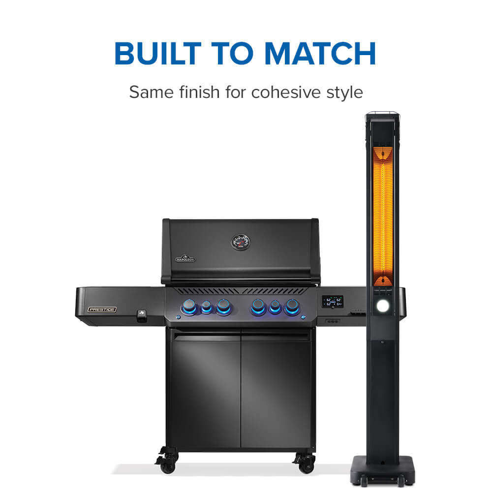 Phantom Freestand Outdoor Electric Infrared Heater , Electric, Matte/Matt Black