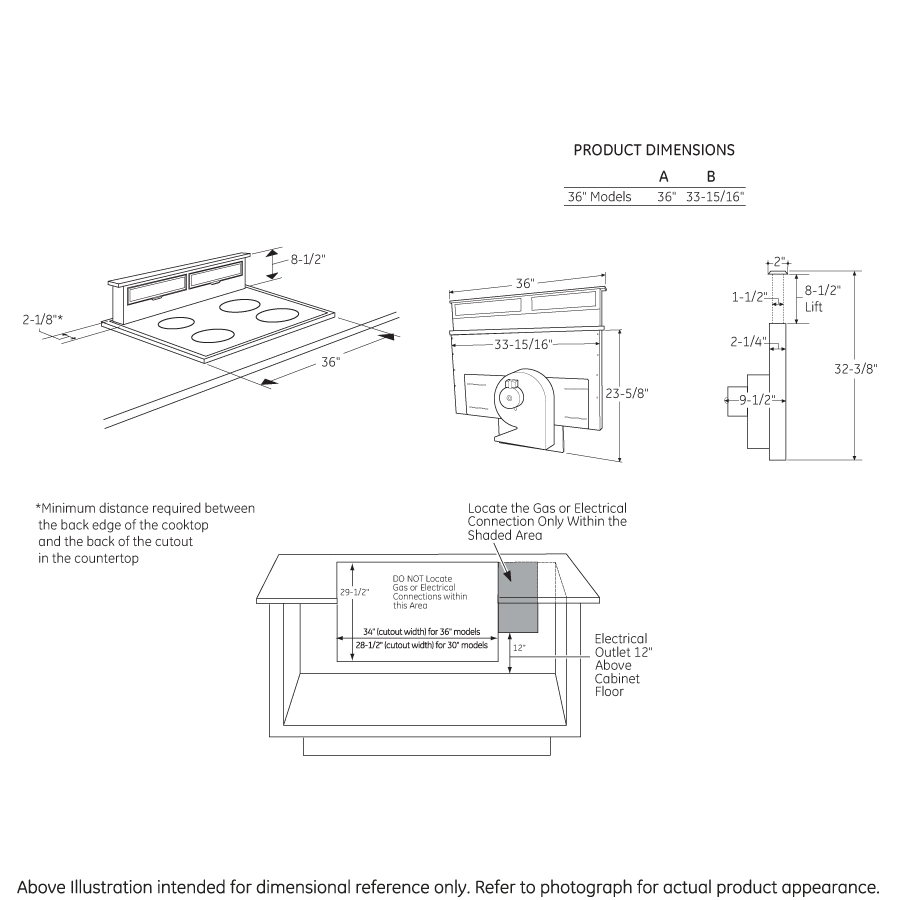 Universal 36" Telescopic Downdraft System