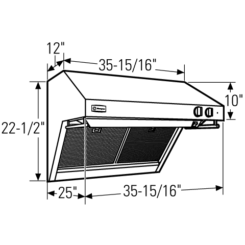 Monogram 36" Stainless Steel Professional Hood