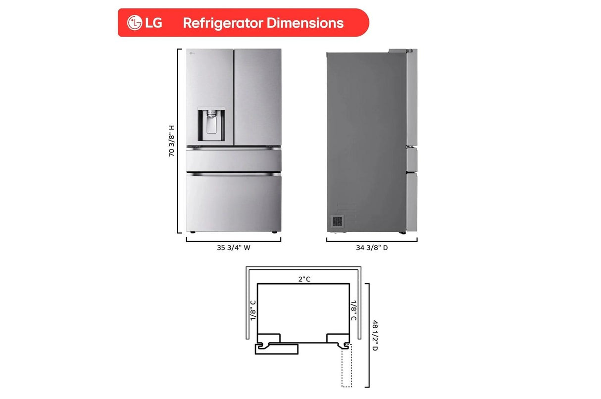 29 cu. ft. Standard-Depth MAX™ 4-Door French Door Refrigerator with Mini Craft Ice™ and Full-Convert Drawer™