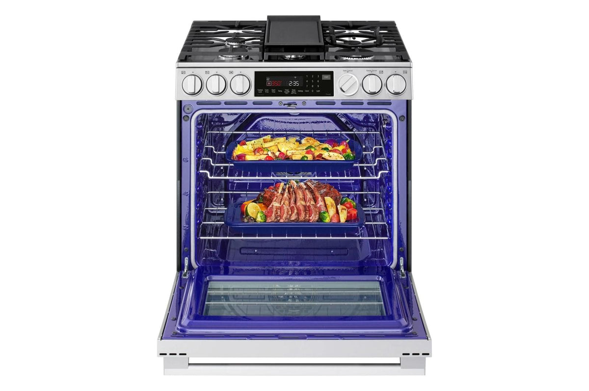 6.3 cu ft. Smart Gas Slide-In Range with InstaView®, ProBake Convection®, and Air Fry