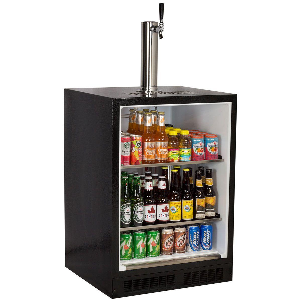 24-In Beverage Dispenser with Door Style - Stainless Steel, Door Swing - Right