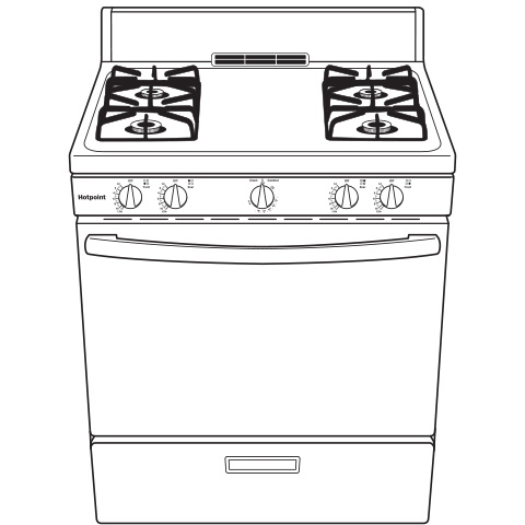 Hotpoint® 30" Free-Standing Gas Range