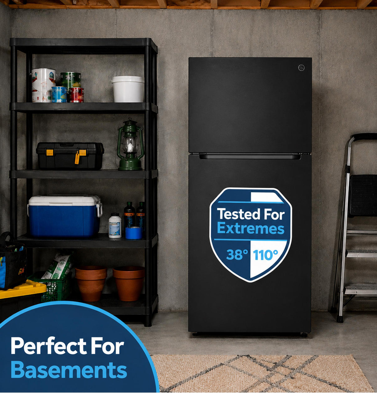GE 19 Cu. Ft. Garage Ready Top-Freezer Refrigerator