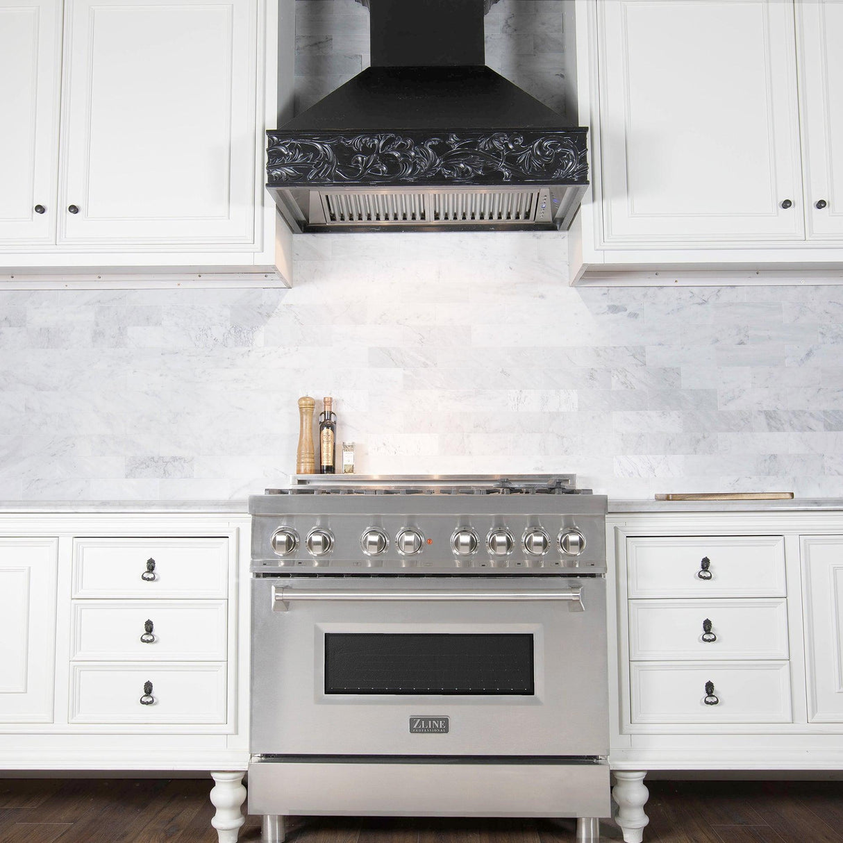 ZLINE 30" Wooden Wall Mount Range Hood in Antigua - Includes Remote Motor