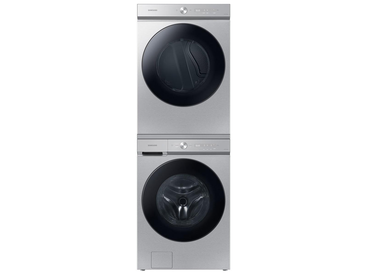 Bespoke 5.3 cu. ft. Ultra Capacity Front Load Washer with Super Speed Wash and AI Smart Dial in Silver Steel