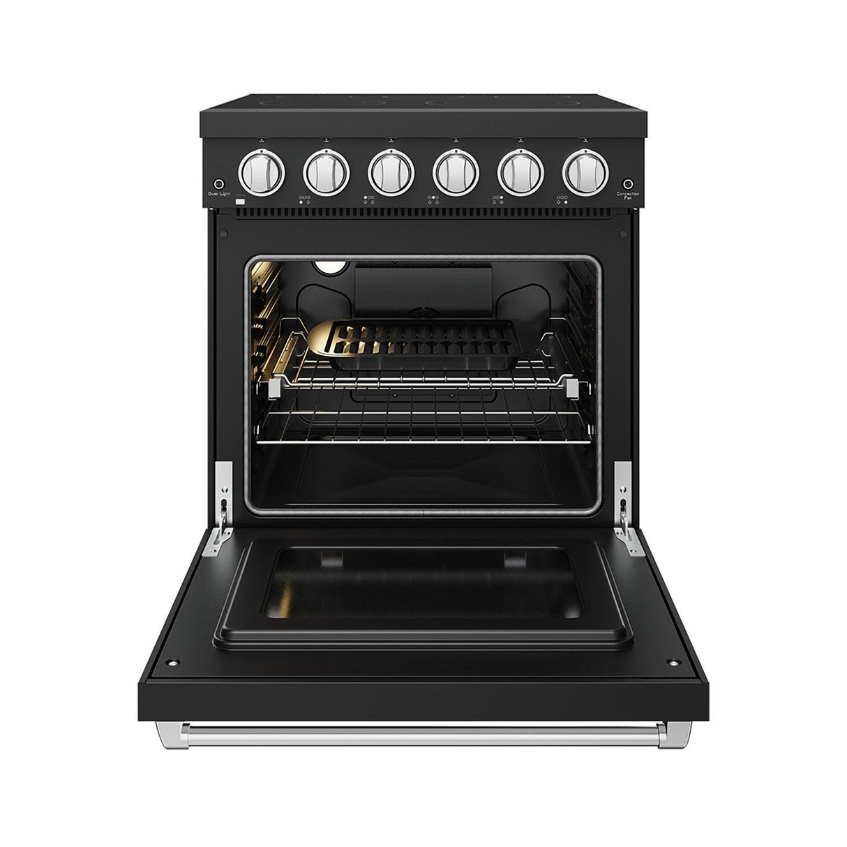 30 Inch Professional Electric Range With Precision Knob Control In Black and Stainless Steel Gordon Ramsay Series